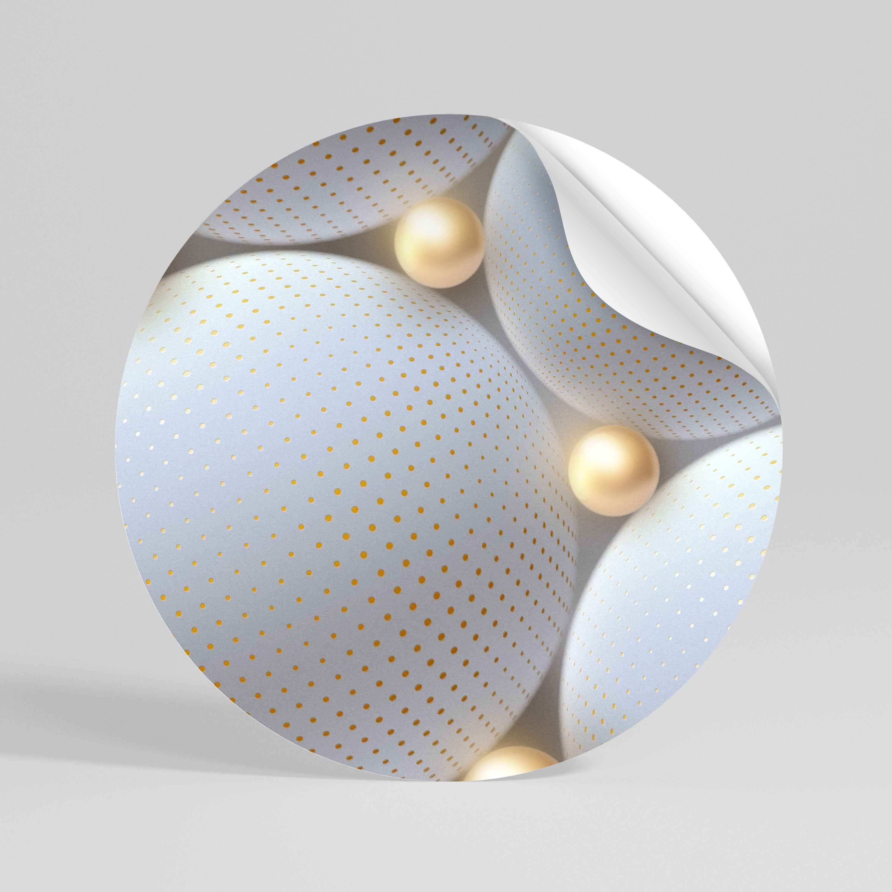 LUMINOUS SPHERICAL HARMONY - Autocolante Redondo Removível