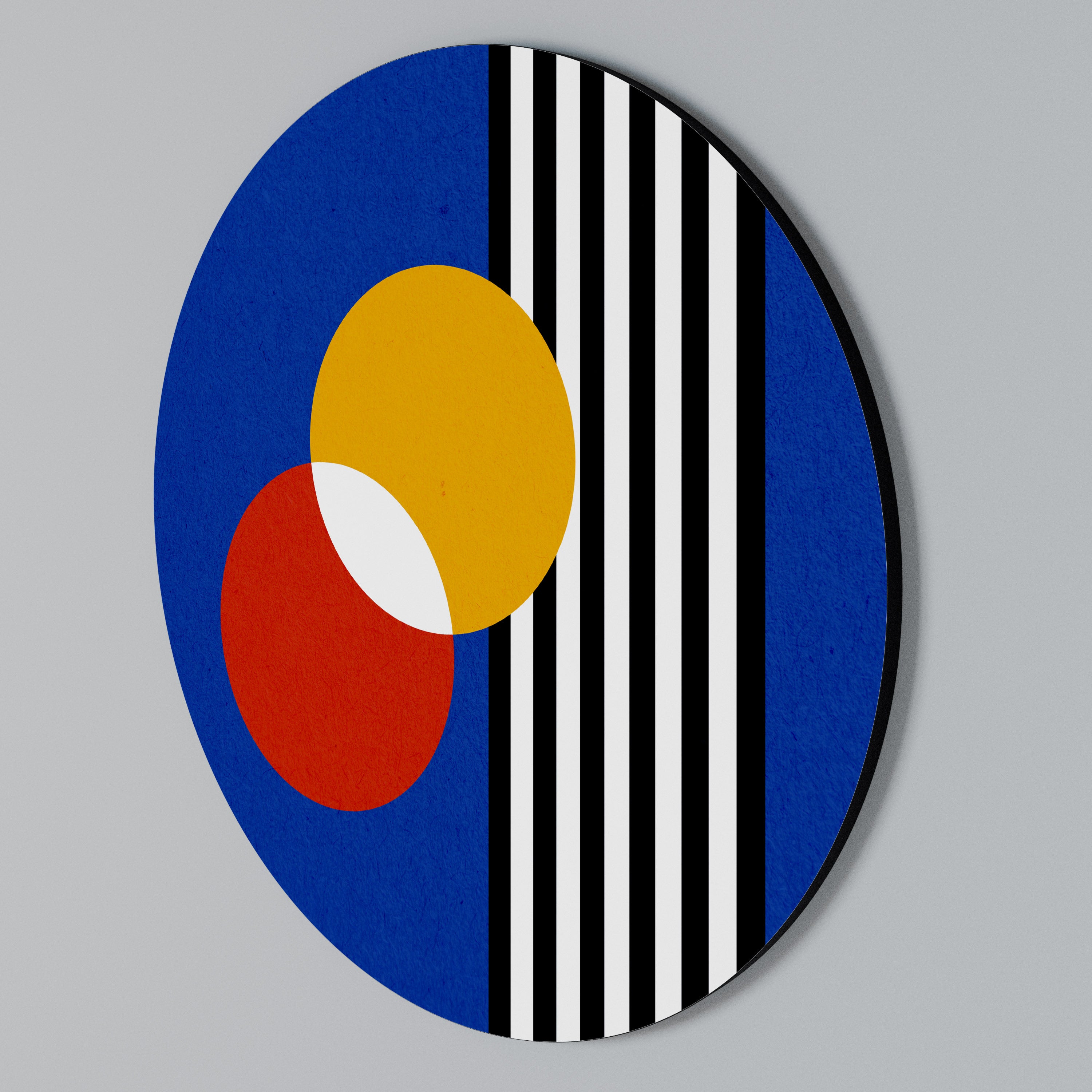 GEOMETRIC HARMONY Arte de Parede Redonda