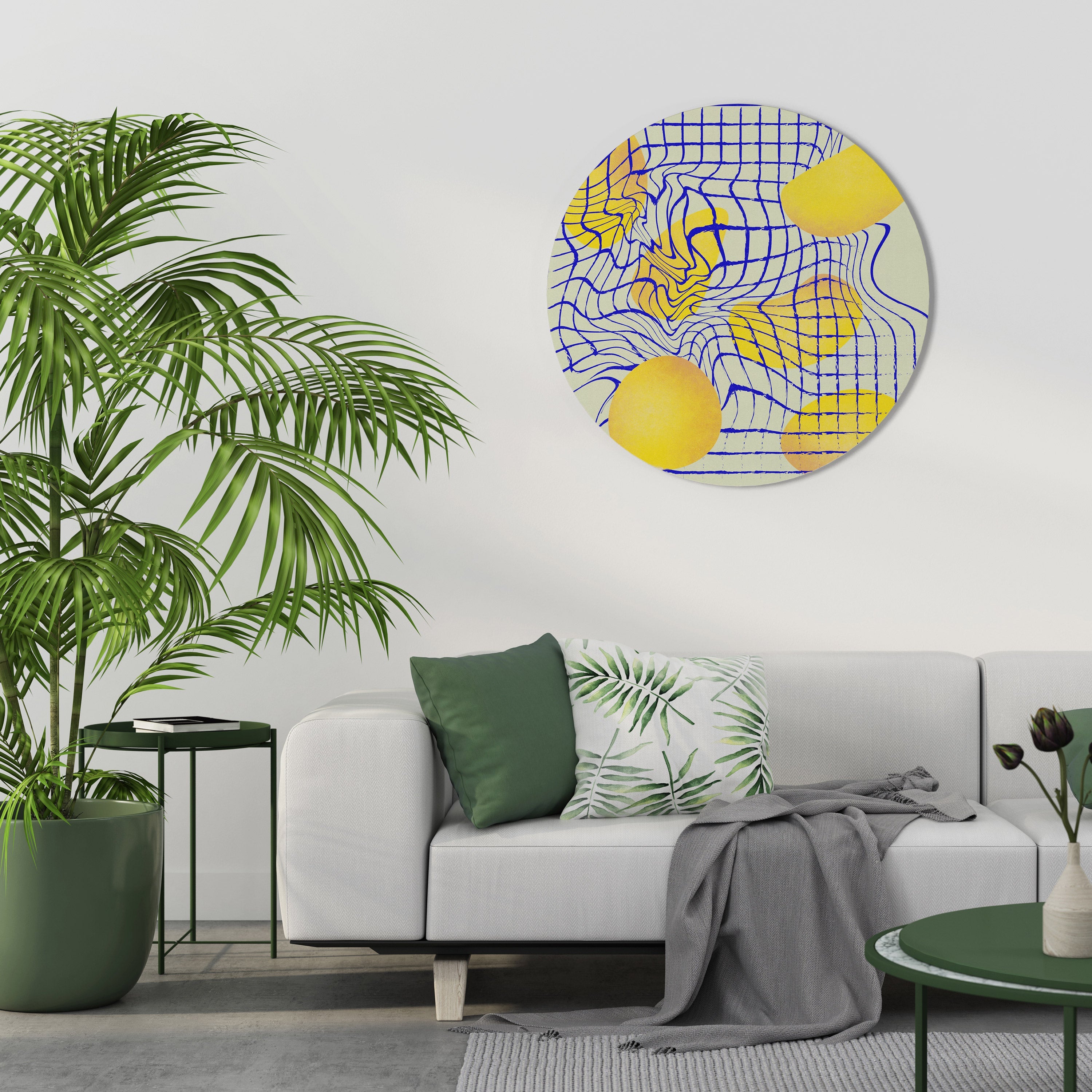 CURVED SPACE Quadro Redondo Decorativo