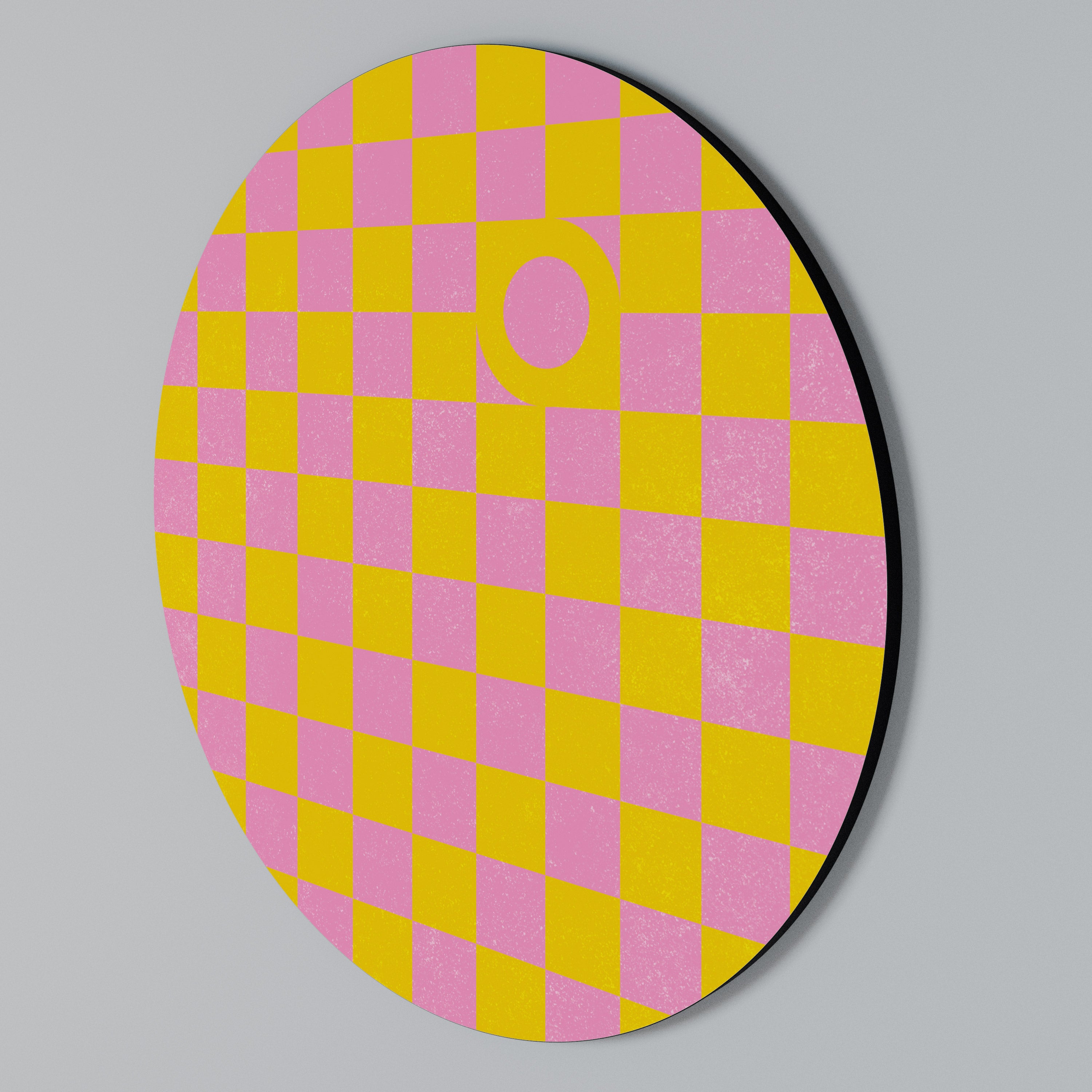 OPTIMISTIC WORLD Arte de Parede Redonda