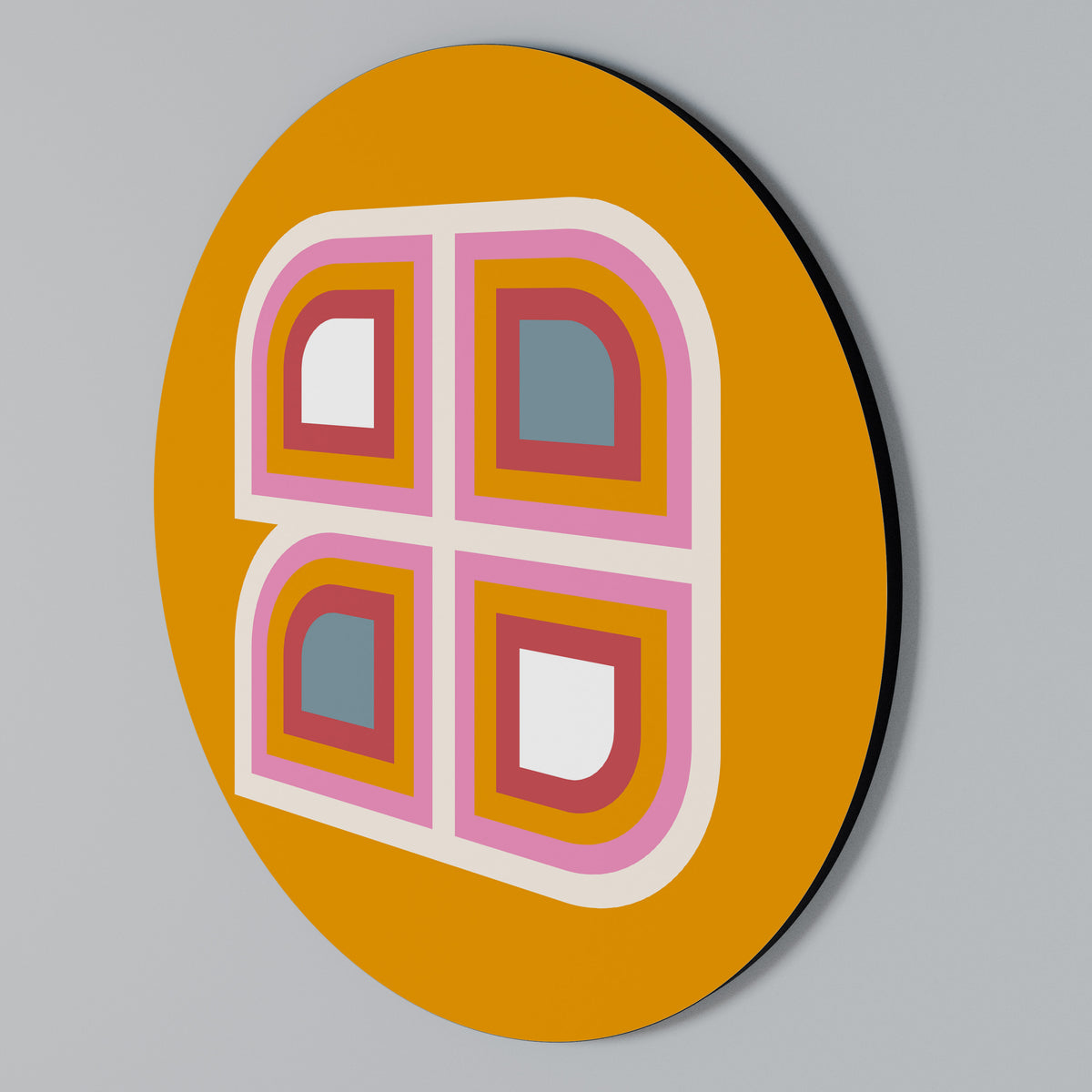GEOMETRIC VARIATION Arte de Parede Redonda