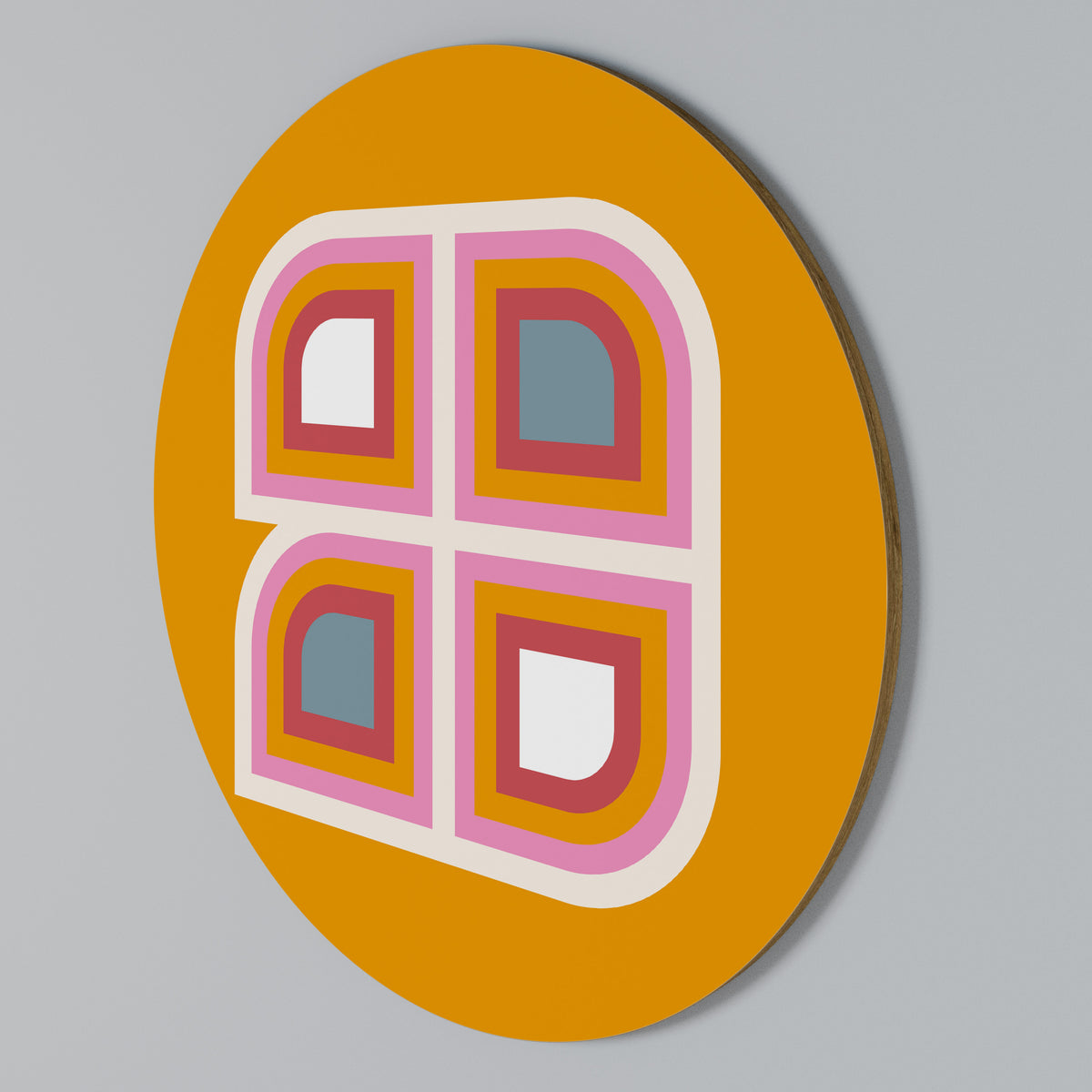 GEOMETRIC VARIATION Arte de Parede Redonda