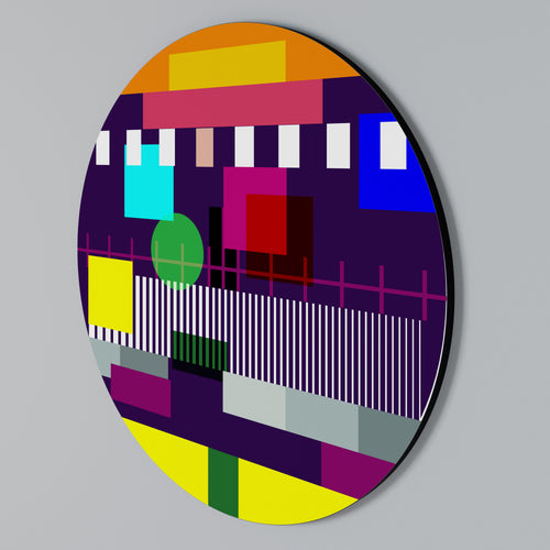 GEOMETRIC MESS Arte de Parede Redonda