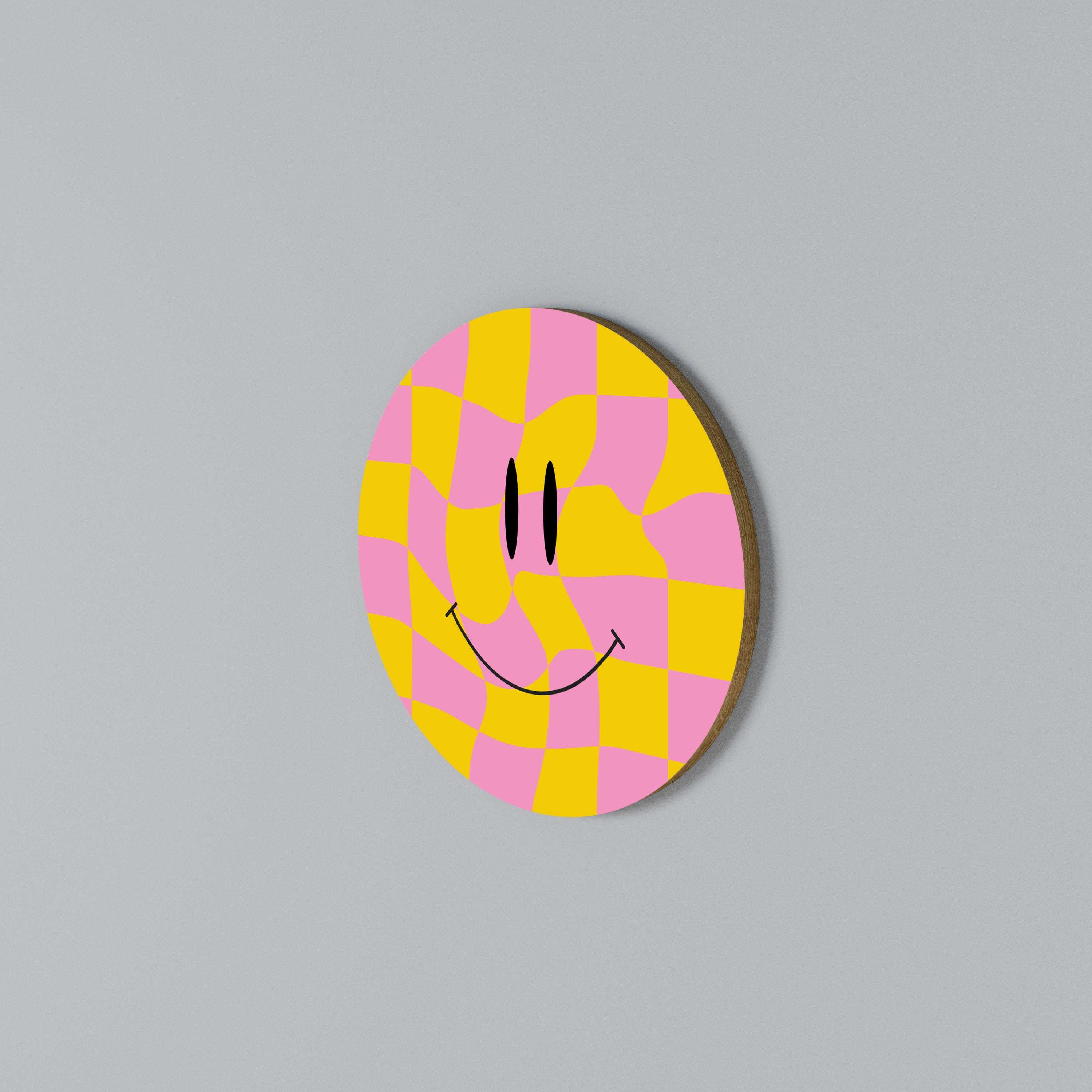 OPTIMISTIC VIBRATIONS Round Wall Art