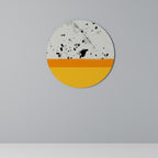 DYED BY ORANGE Quadro Redondo Decorativo