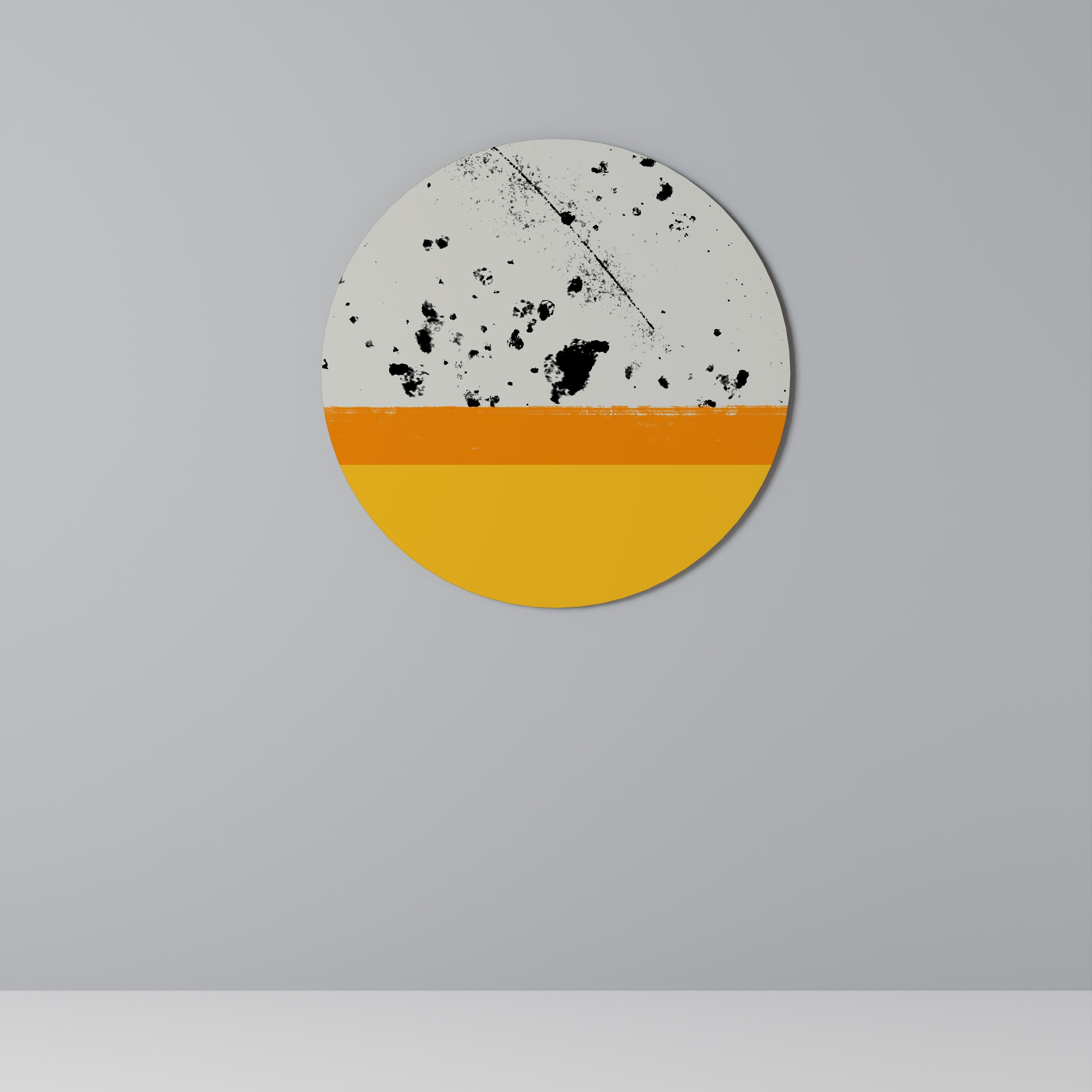 DYED BY ORANGE Quadro Redondo Decorativo