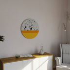 DYED BY ORANGE Quadro Redondo Decorativo