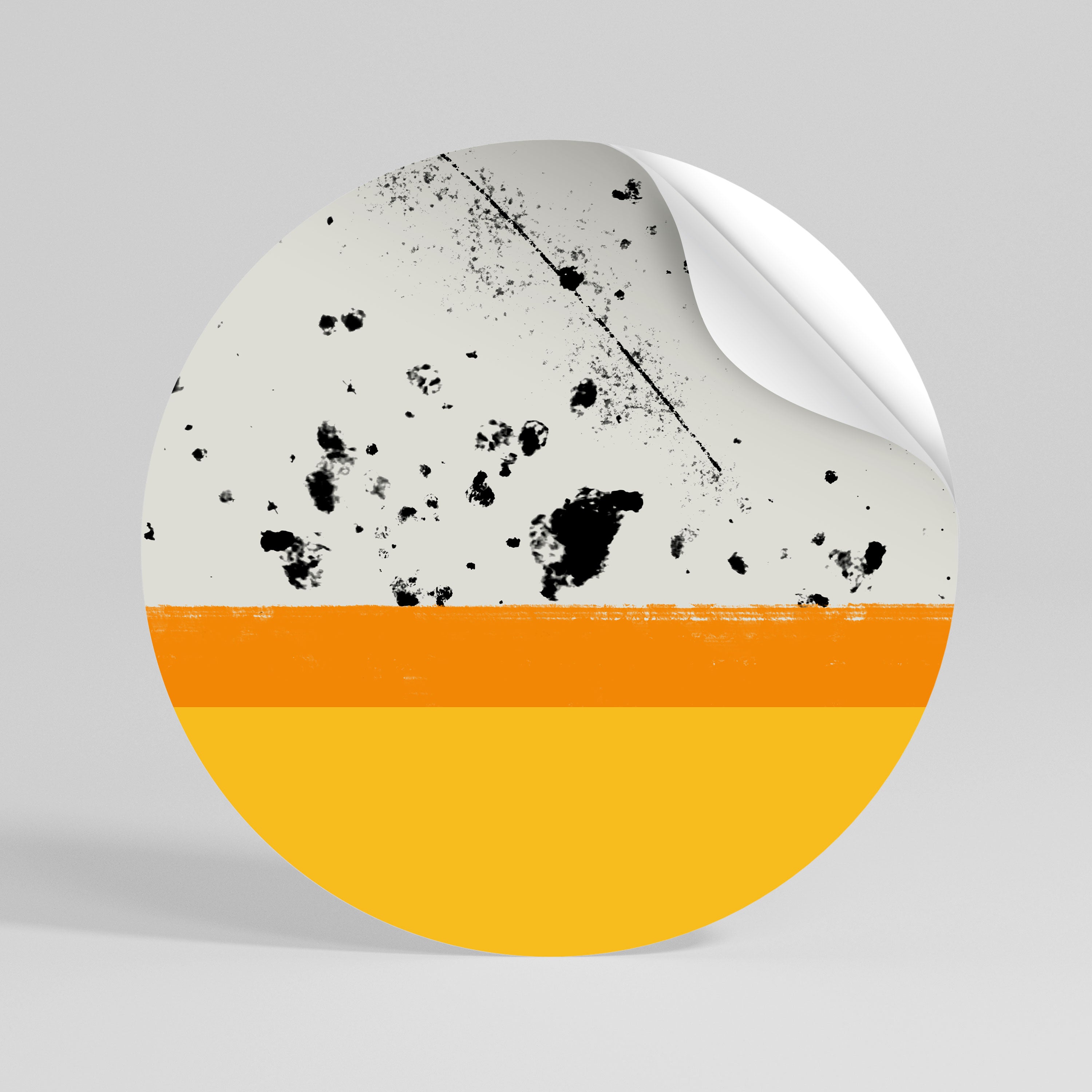 DYED BY ORANGE - Autocolante Redondo Removível