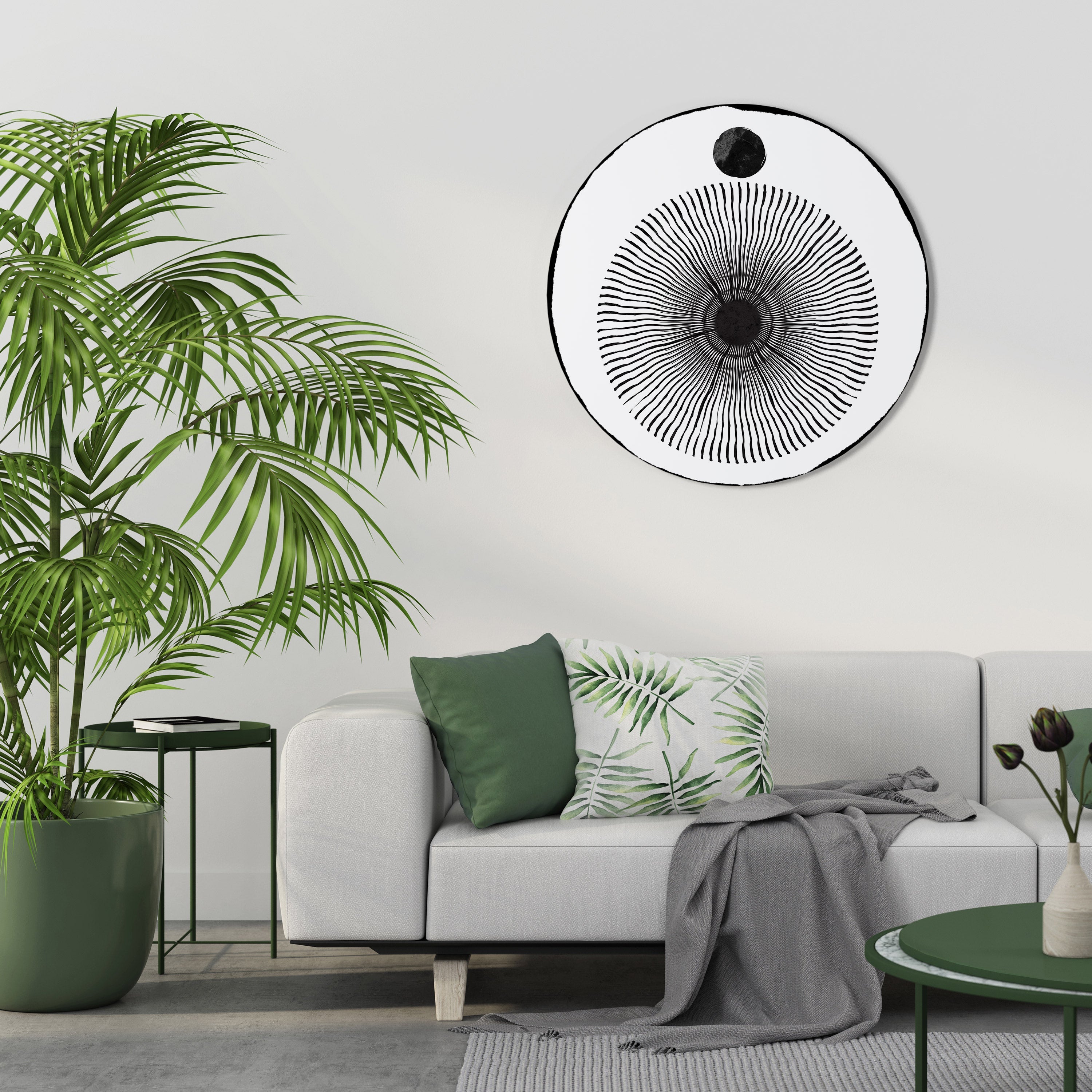 DARKNESS IS COMING Quadro Redondo Decorativo