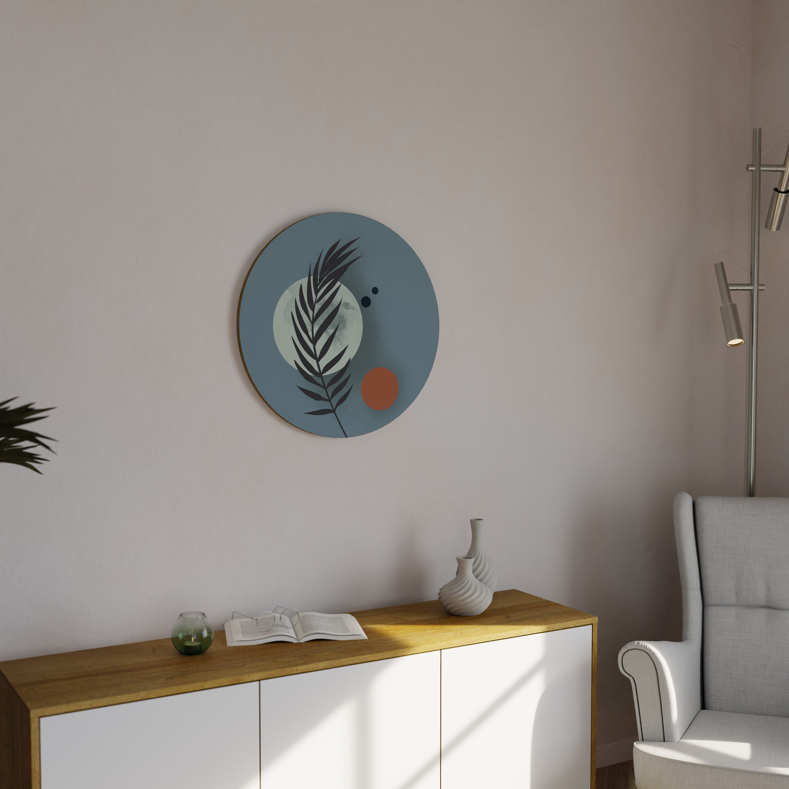 TIME FOR PLANTS Round Wall Art