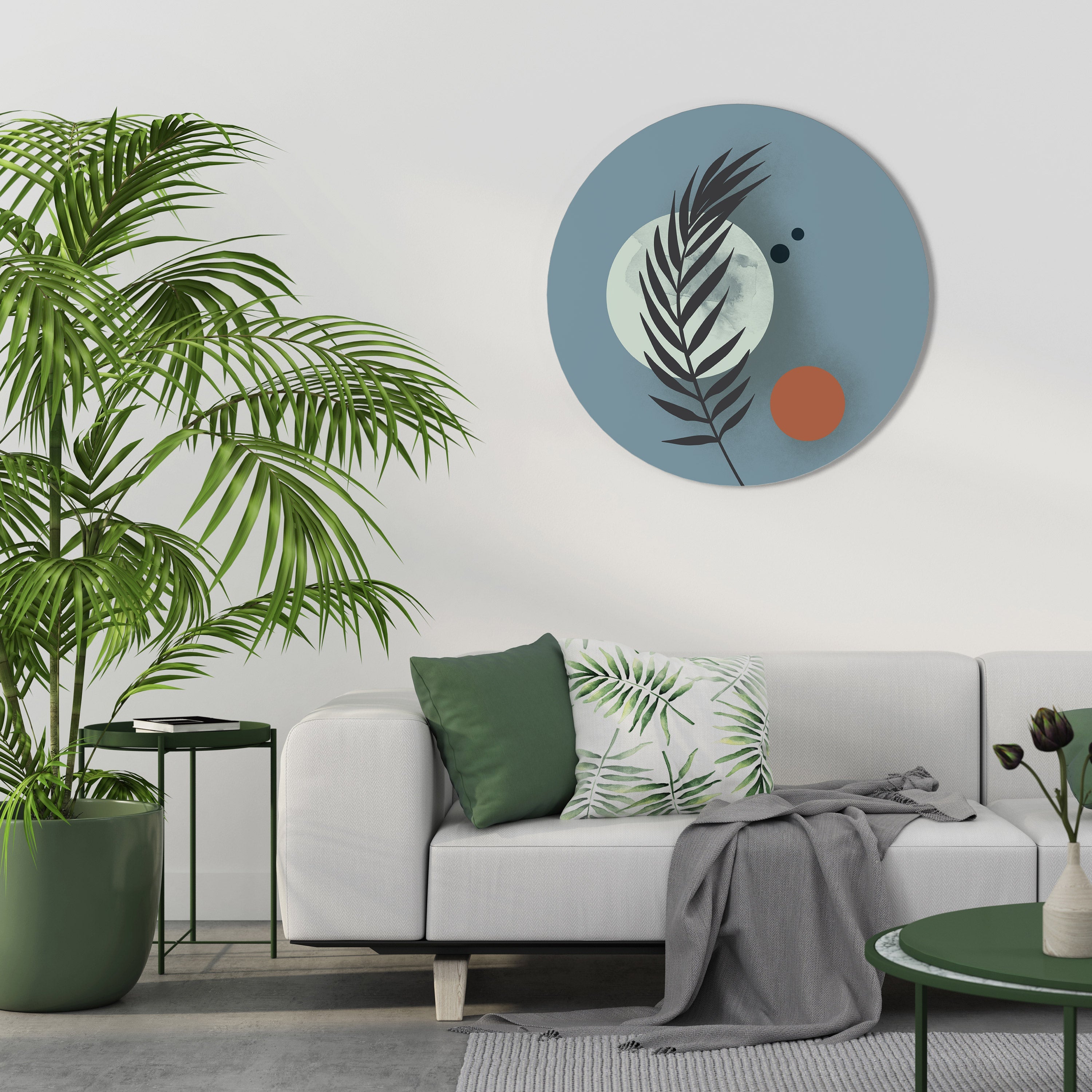 TIME FOR PLANTS Round Wall Art
