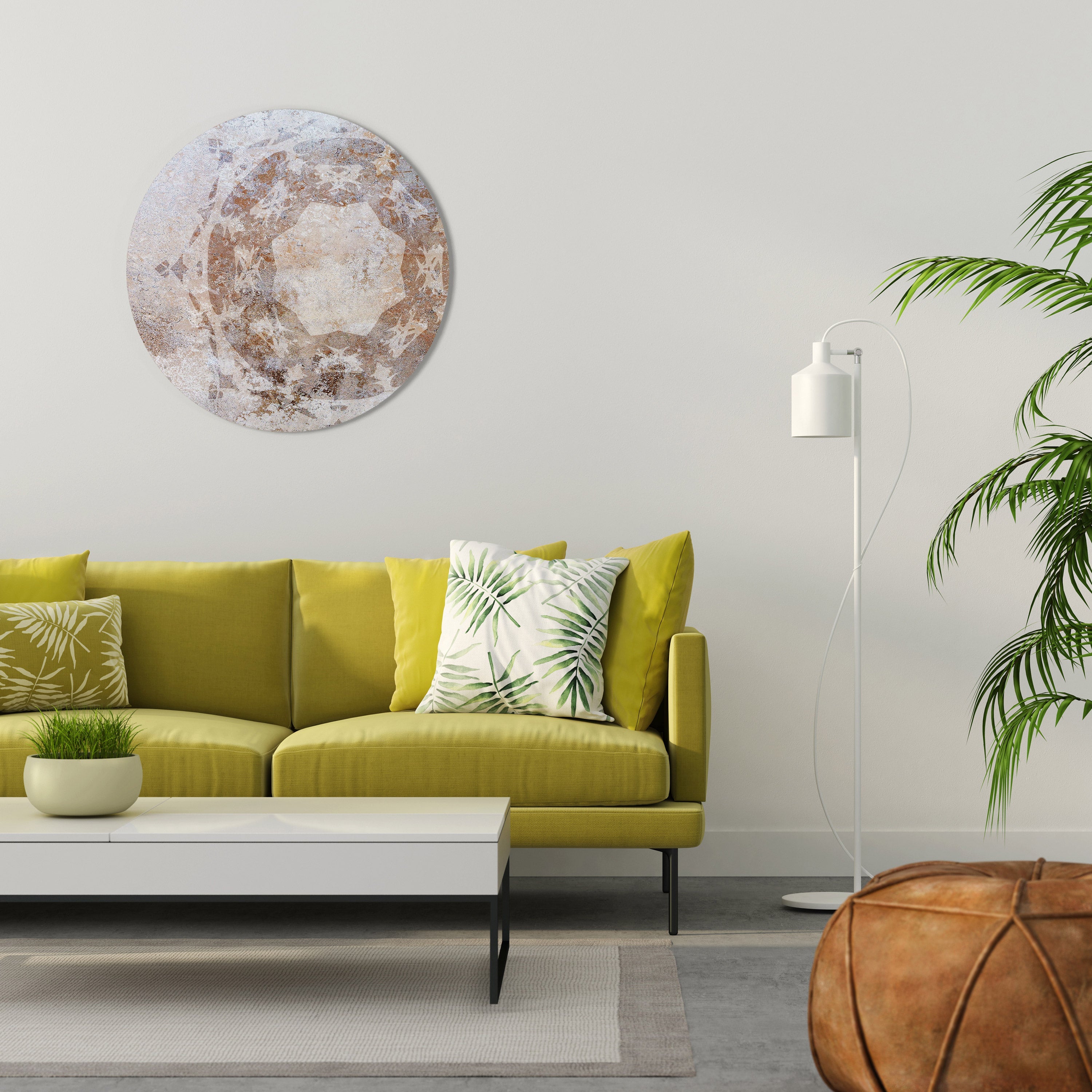 EARTHY ELEGANCE Quadro Redondo Decorativo