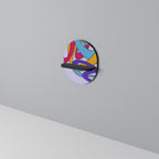 COLOR STREAM Prateleira Oval Decorativa em Acabamento Preto