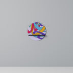 COLOR STREAM Prateleira Redonda Decorativa em Acabamento Preto