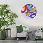 COLOR STREAM Round Wall Art