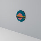 SOUND SOURCE Prateleira Oval Decorativa em Acabamento Preto