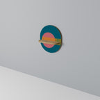 SOUND SOURCE Prateleira Oval Decorativa em Efeito Carvalho