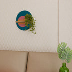 SOUND SOURCE Prateleira Oval Decorativa em Efeito Carvalho