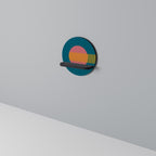 SOUND SOURCE Prateleira Redonda Decorativa em Acabamento Preto