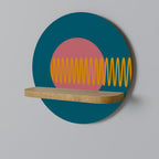 SOUND SOURCE Prateleira Redonda Decorativa em Efeito Carvalho