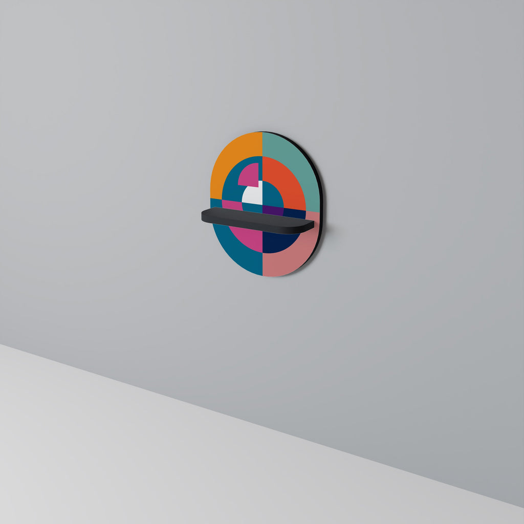 CREATING TOGETHER Prateleira Oval Decorativa em Acabamento Preto