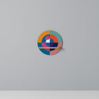 CREATING TOGETHER Prateleira Redonda Decorativa em Efeito Carvalho