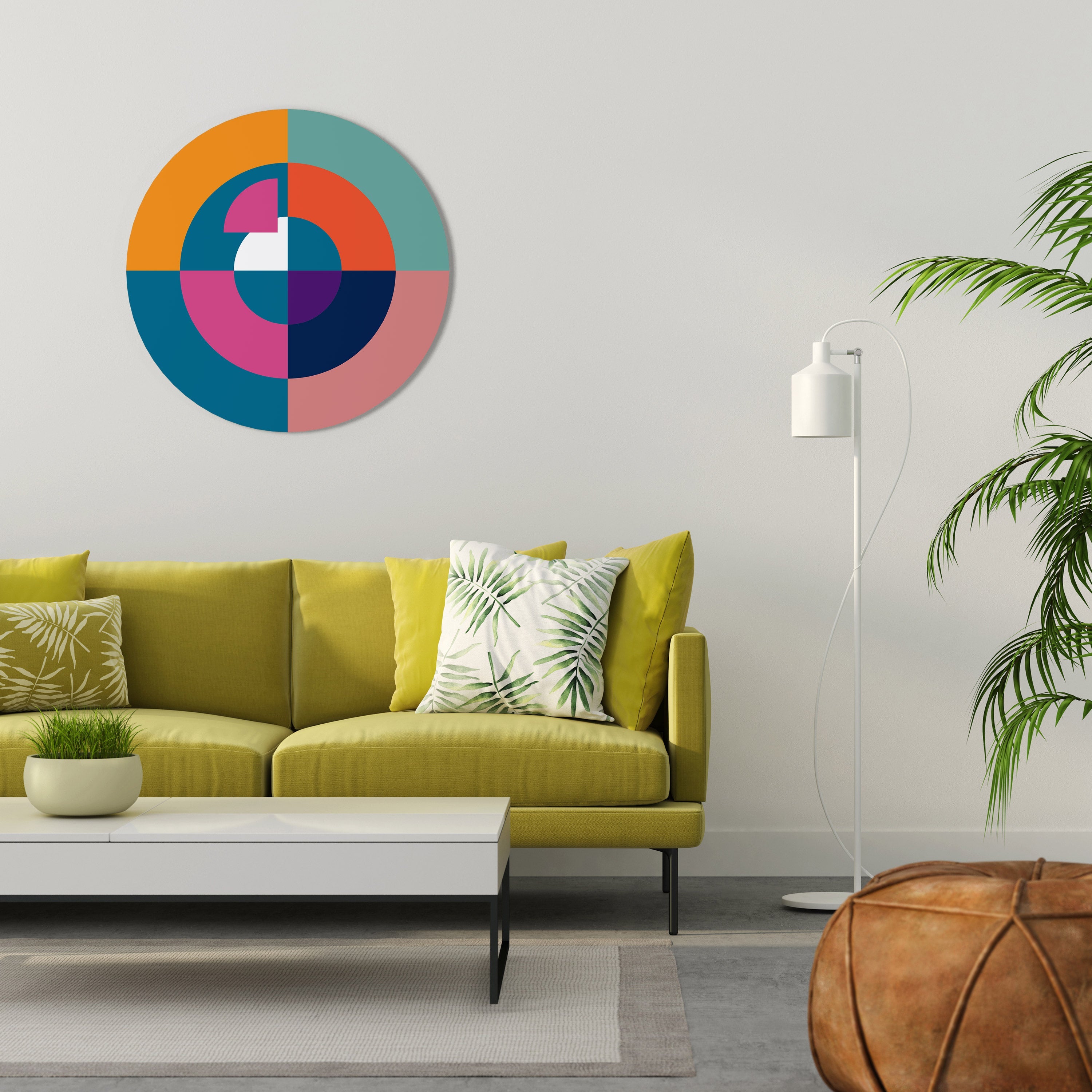 CREATING TOGETHER Quadro Redondo Decorativo