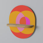 SOUL BROTHERHOOD Prateleira Oval Decorativa em Efeito Carvalho