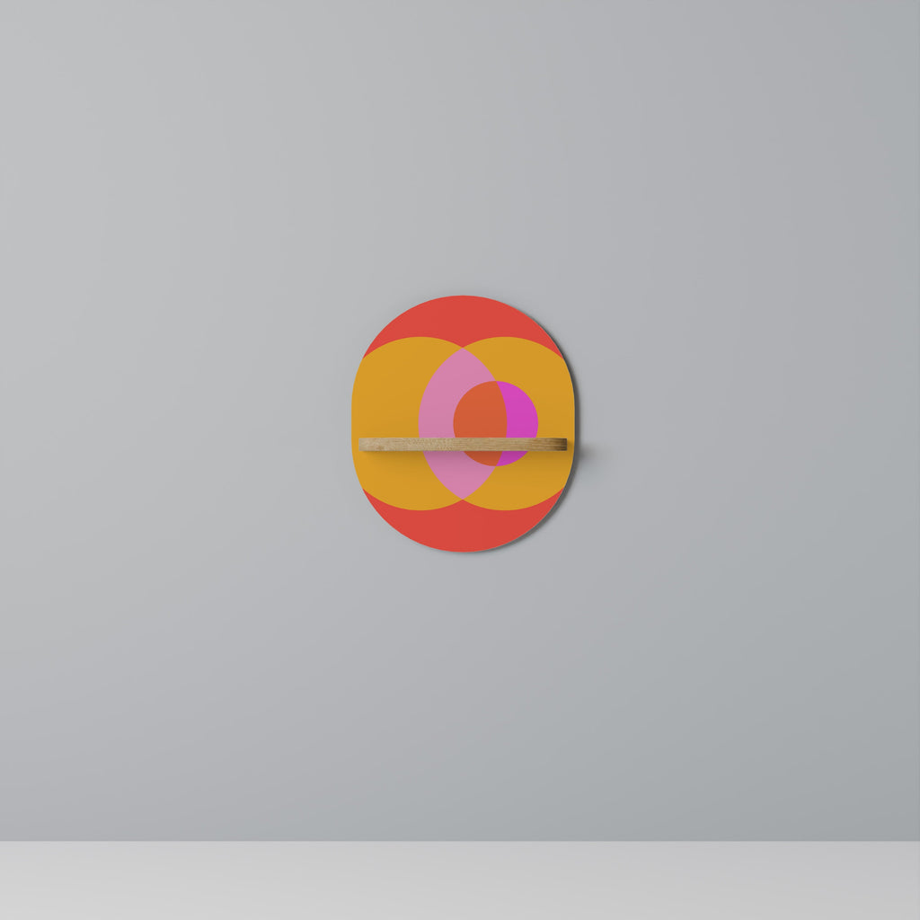 SOUL BROTHERHOOD Prateleira Oval Decorativa em Efeito Carvalho