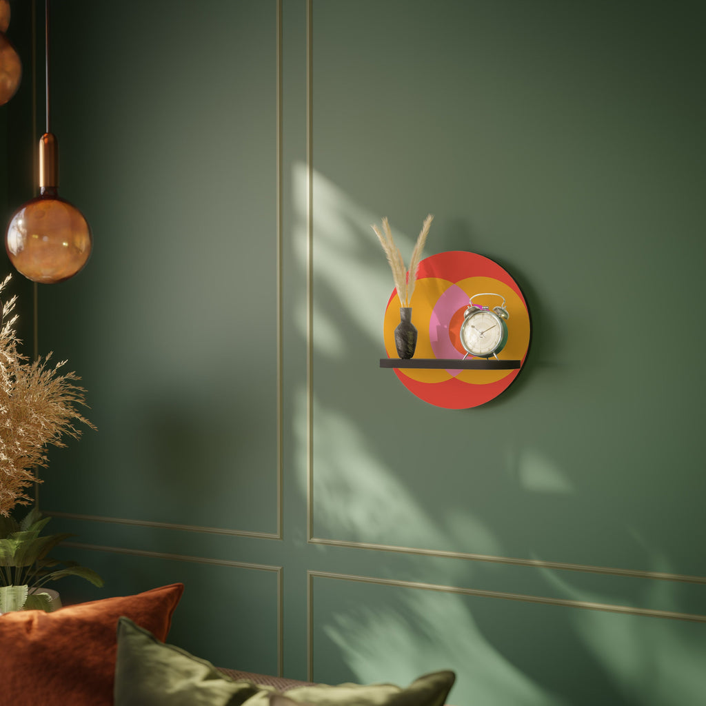 SOUL BROTHERHOOD Prateleira Redonda Decorativa em Acabamento Preto