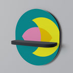 SPIRITUAL SUPPORT Prateleira Oval Decorativa em Acabamento Preto