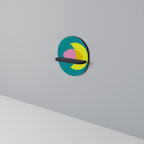 SPIRITUAL SUPPORT Prateleira Oval Decorativa em Acabamento Preto