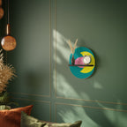 SPIRITUAL SUPPORT Prateleira Oval Decorativa em Acabamento Preto