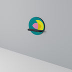 SPIRITUAL SUPPORT Prateleira Redonda Decorativa em Acabamento Preto