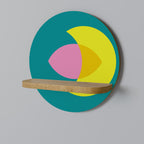 SPIRITUAL SUPPORT Round Art Shelf In Oak Effect