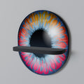FANTASY EYE Prateleira Oval Decorativa em Acabamento Preto