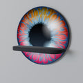 FANTASY EYE Prateleira Redonda Decorativa em Acabamento Preto
