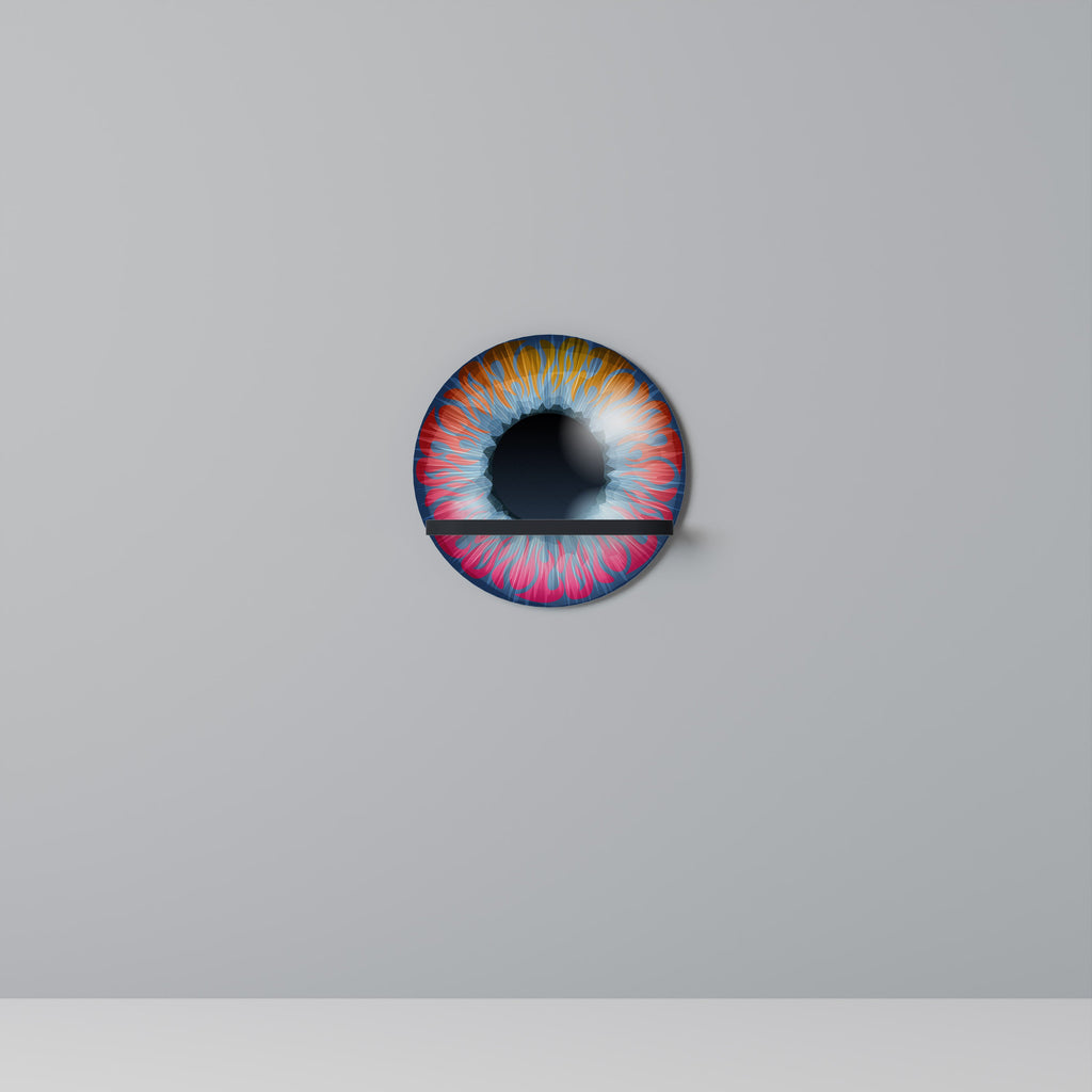 FANTASY EYE Prateleira Redonda Decorativa em Acabamento Preto
