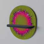 EXPLOSION ESSENCE Prateleira Oval Decorativa em Acabamento Preto