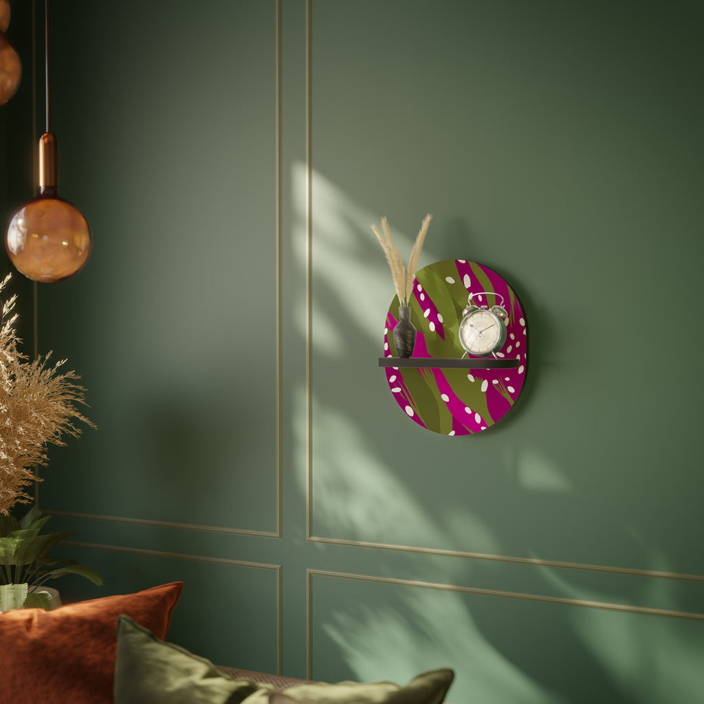 ENCHANTED TIGER Prateleira Oval Decorativa em Acabamento Preto