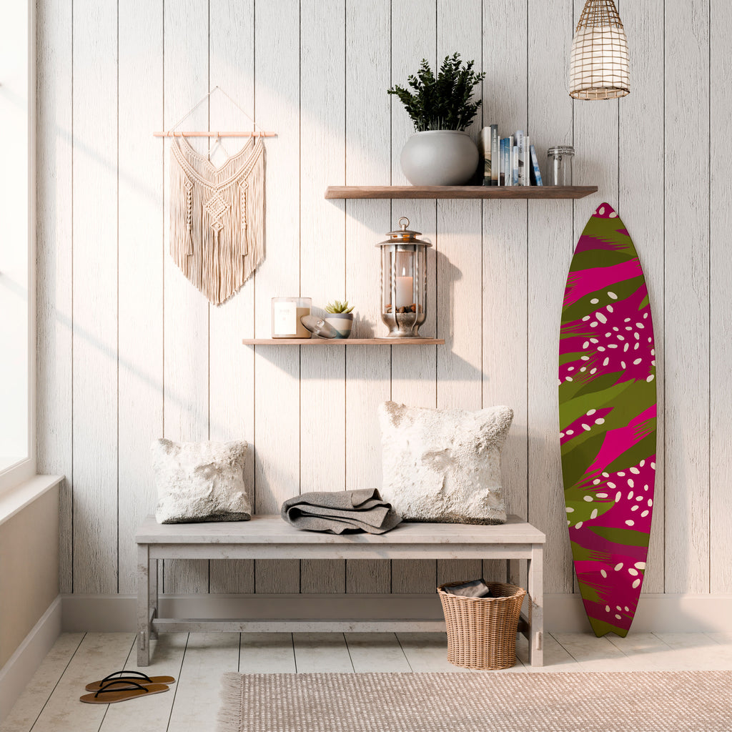 ENCHANTED TIGER Painel Decorativo Prancha de Surf
