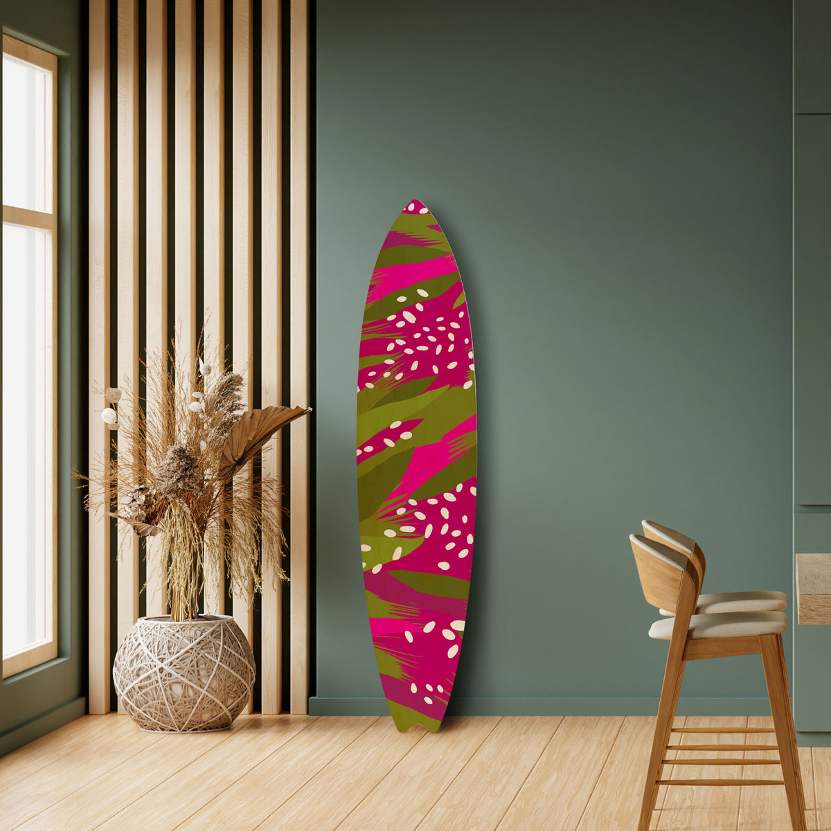 ENCHANTED TIGER Painel Decorativo Prancha de Surf
