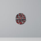 BROKEN LINES Prateleira Oval Decorativa em Acabamento Preto