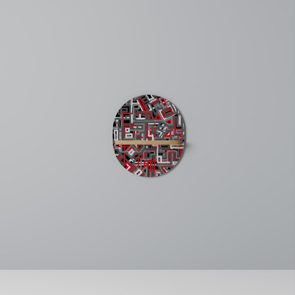 BROKEN LINES Prateleira Oval Decorativa em Efeito Carvalho