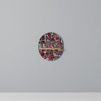 BROKEN LINES Prateleira Oval Decorativa em Efeito Carvalho