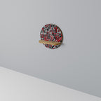 BROKEN LINES Prateleira Redonda Decorativa em Efeito Carvalho