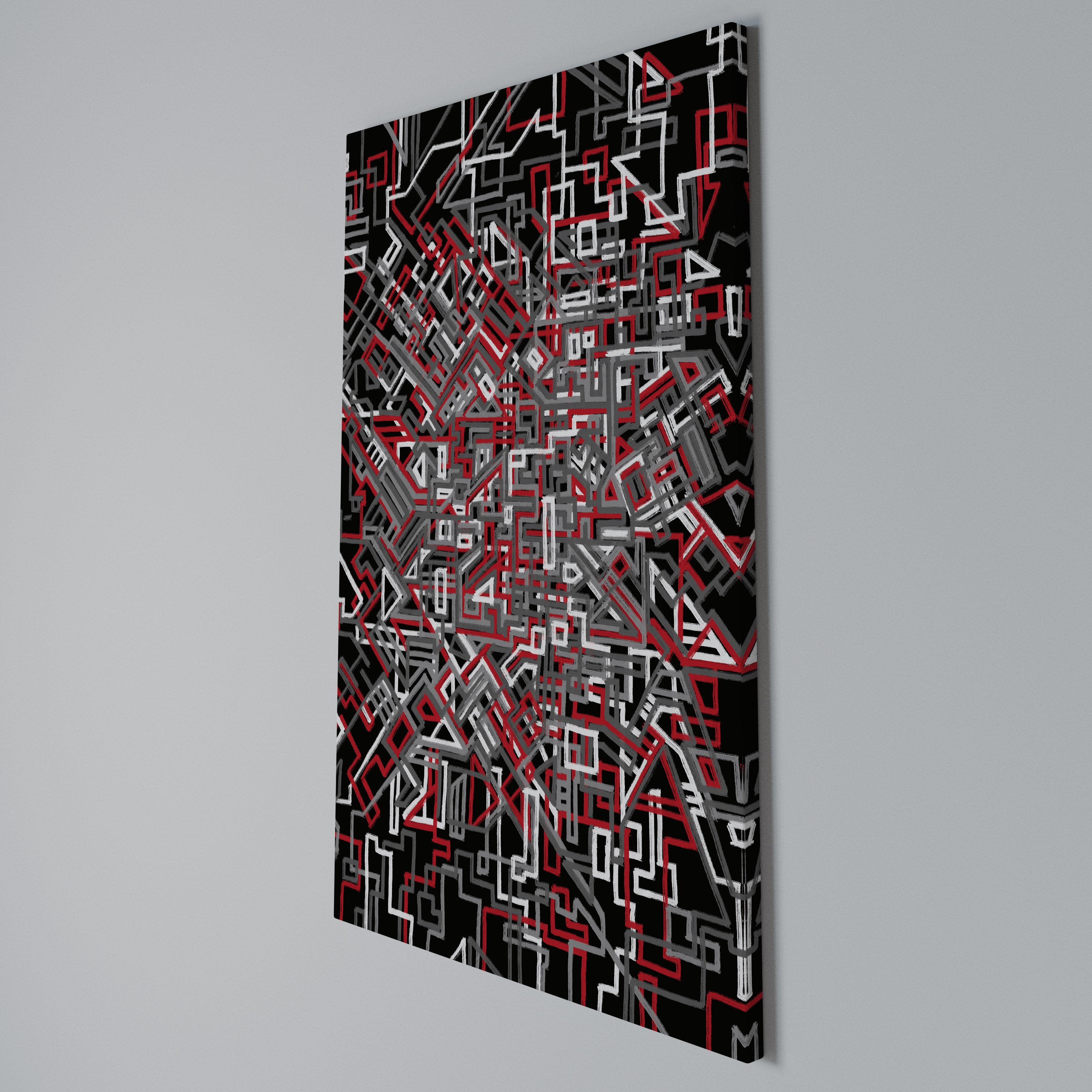 BROKEN LINES Quadro em tela vertical