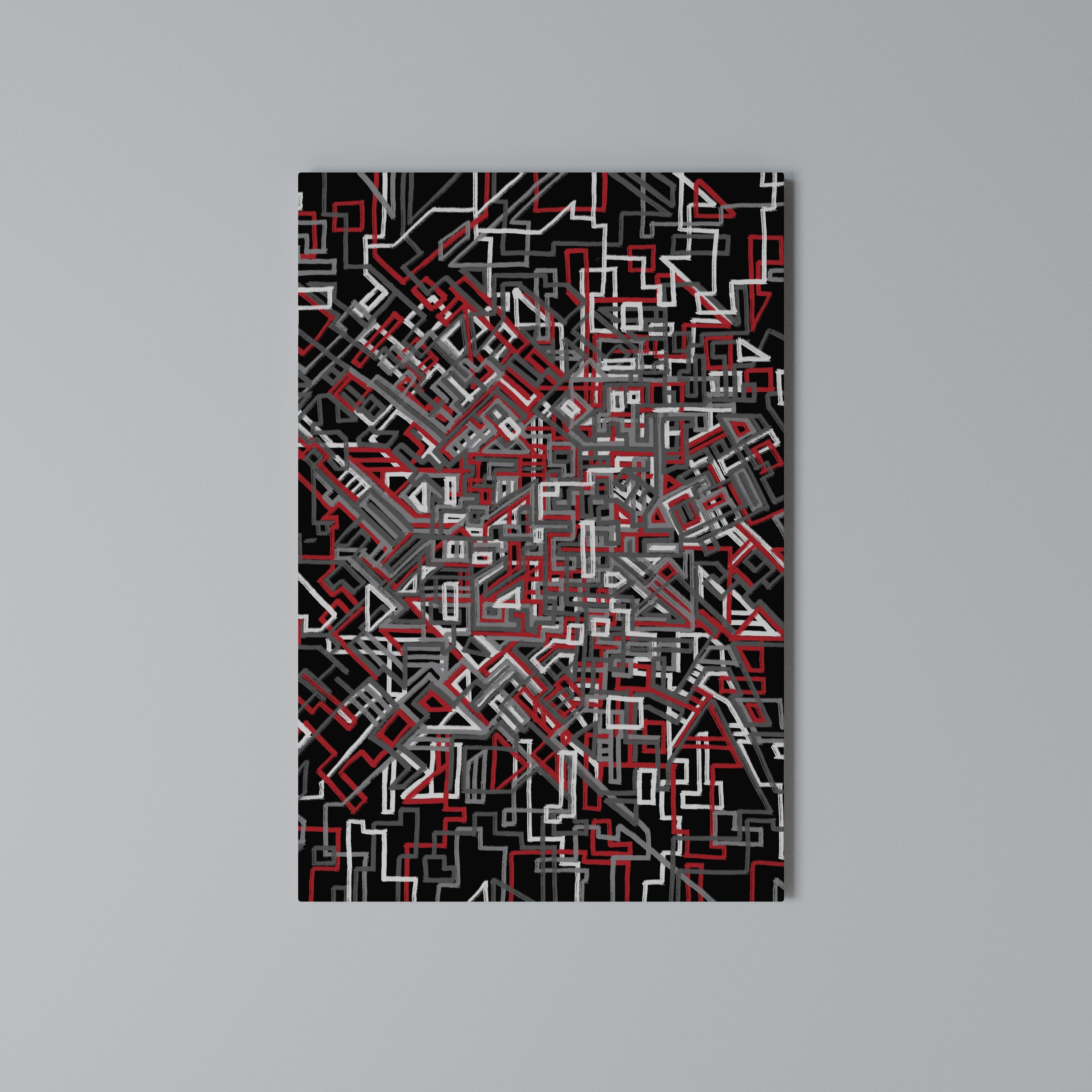 BROKEN LINES Quadro em tela vertical