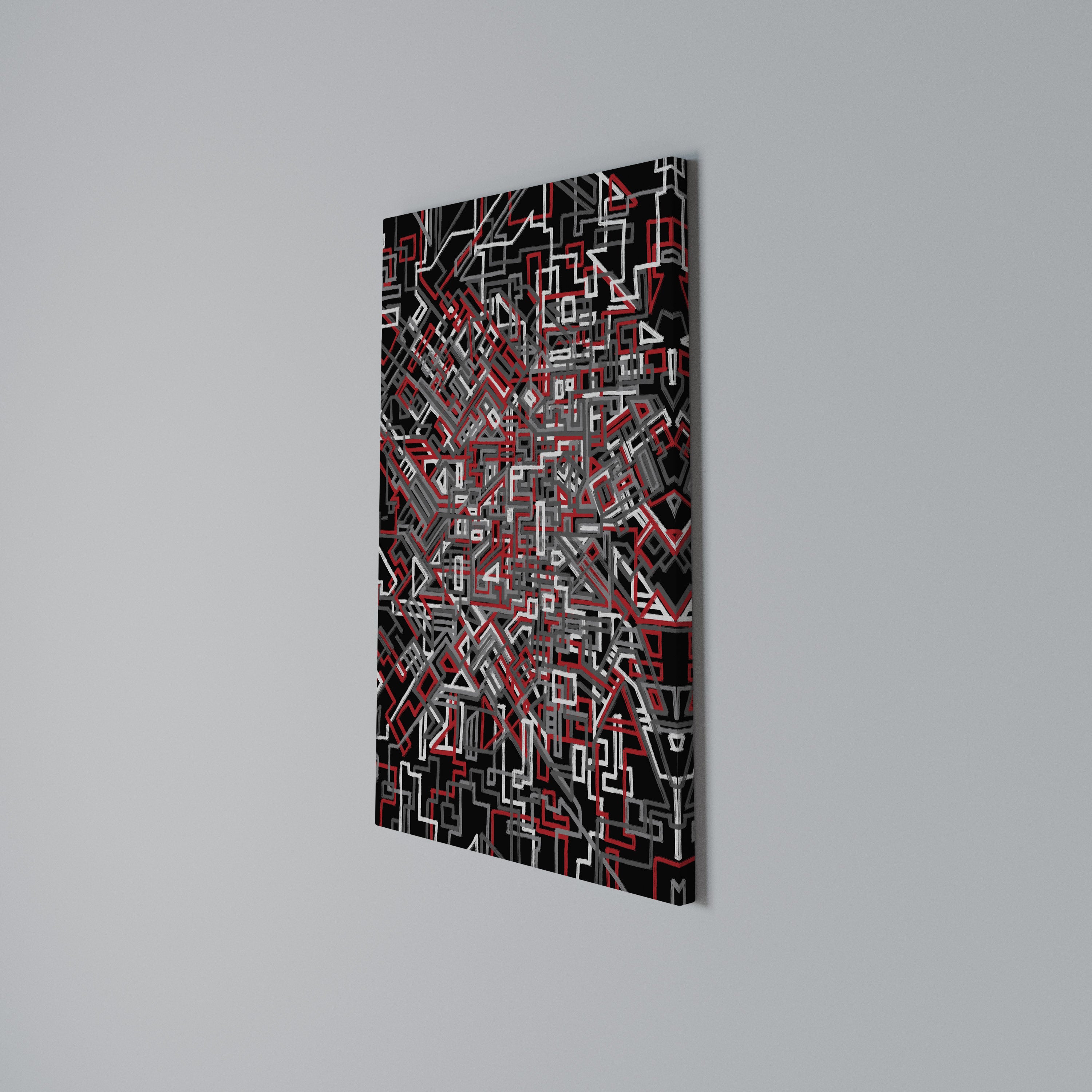 BROKEN LINES Quadro em tela vertical