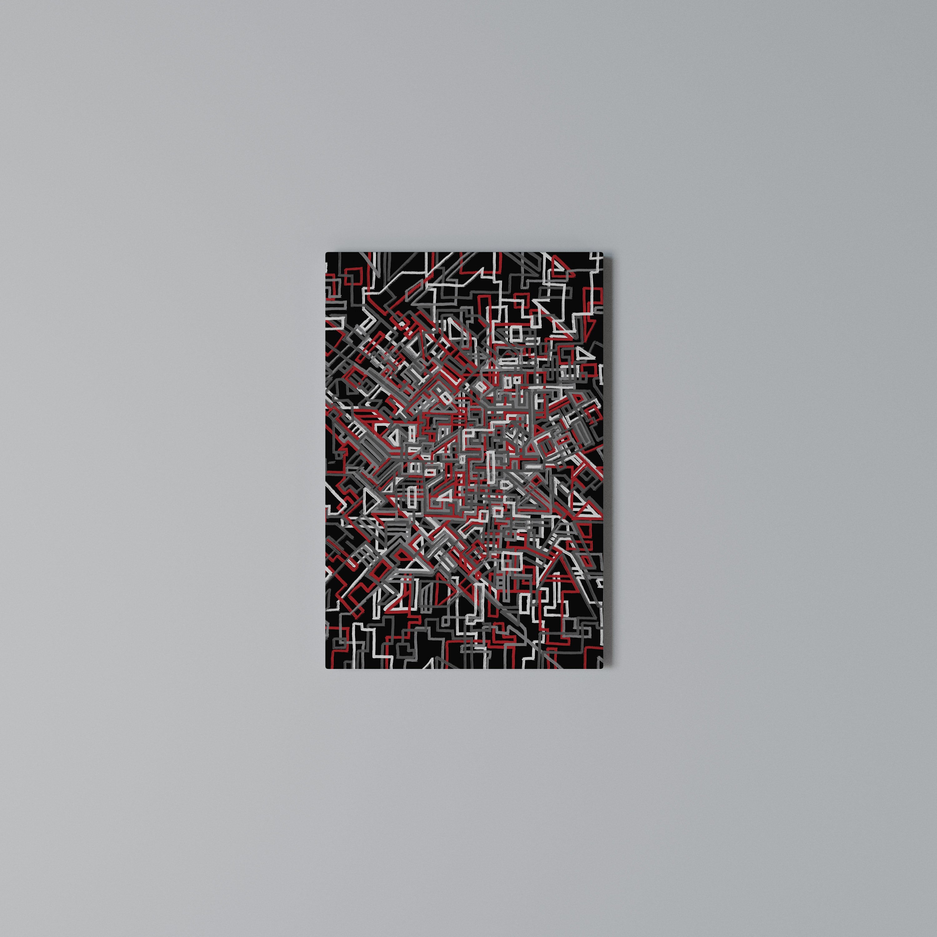 BROKEN LINES Quadro em tela vertical